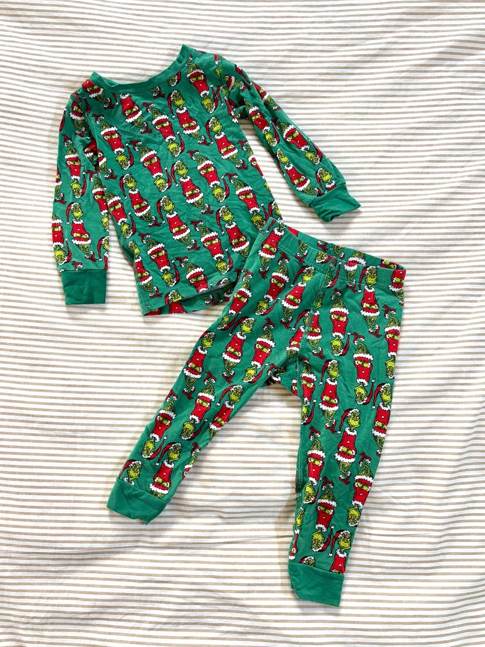 The Grinch Hanna Anderson 2 Piece Christmas Pajamas size 2T